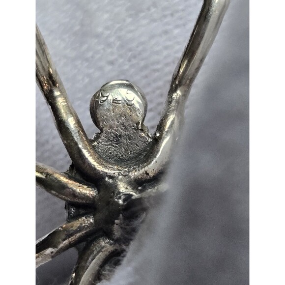 Genuine Turquoise Sterling Silver Spider Stud Earrings Pierced Boho Southwestern - Picture 7 of 11